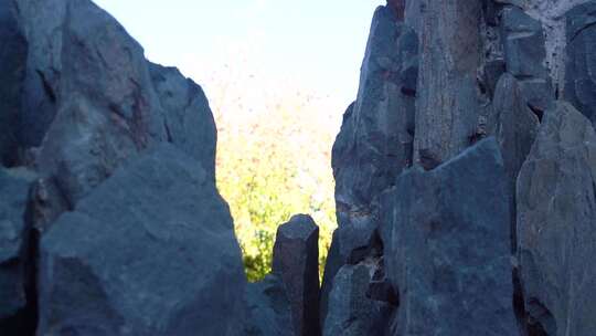 假山 人造景观 石头 花岗岩 山石 特写视频素材模板下载