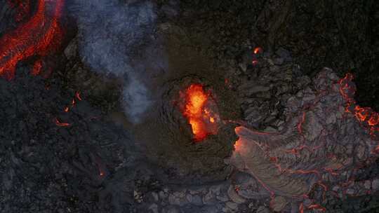 火山，熔岩，火山口，喷发