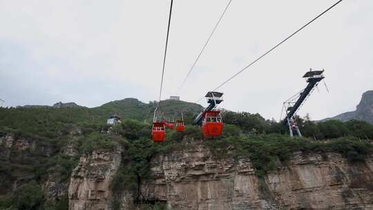 北京十渡景区高空缆车视频素材视频素材模板下载
