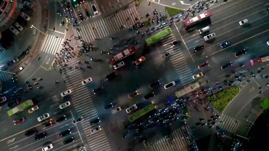 十字路口 车流 延时 城市交通视频素材模板下载