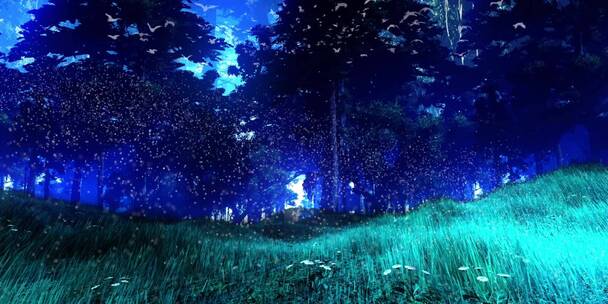 场景-树林-夜晚树林