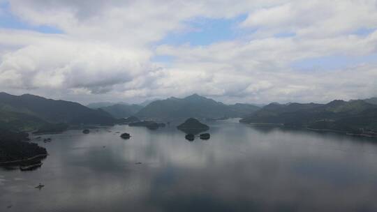 黎明时分千岛湖景观视频素材模板下载