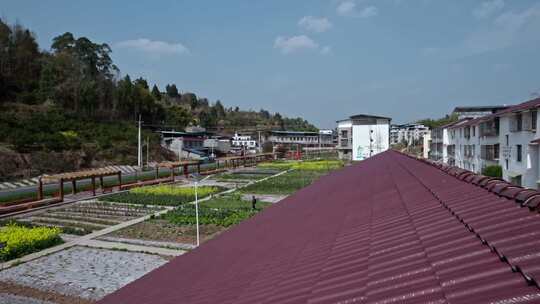 高清航拍乡村振兴农村山水风光自然风景