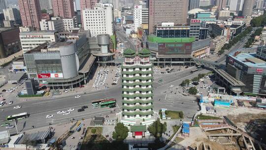 航拍河南郑州城市宣传片地标建筑