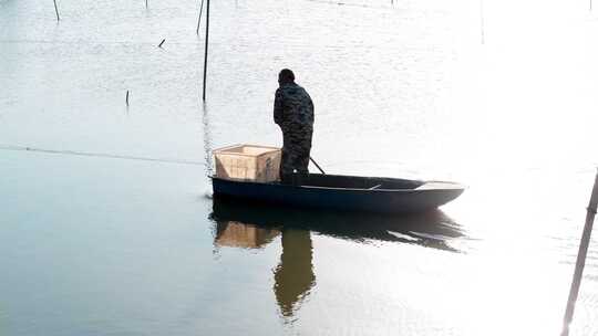 湖北梁子湖区风貌航拍