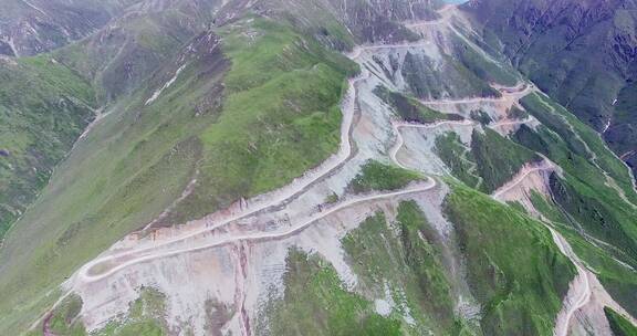 盘山山路航拍