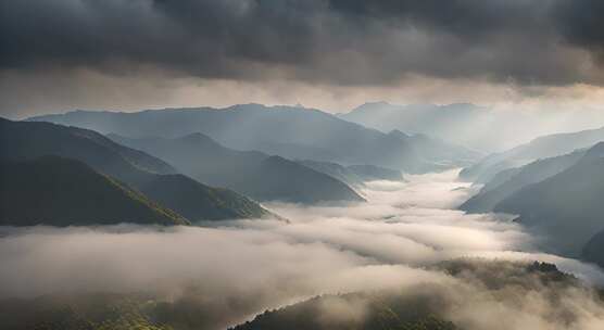 唯美风光日出日落云海风景唯美开场航拍中国