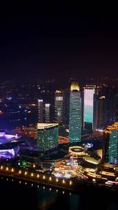 长沙洲际酒店-中信银行大楼夜景-竖版