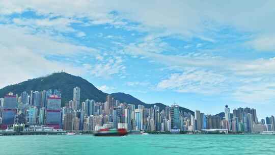 香港维多利亚港延时摄影视频素材模板下载