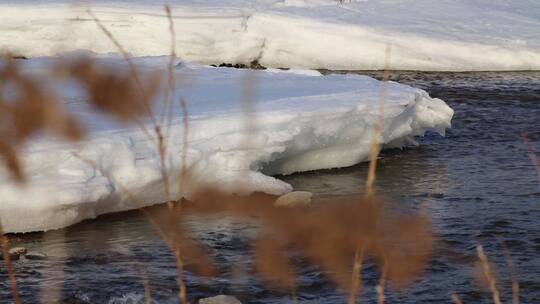 冰雪融化河流潺潺