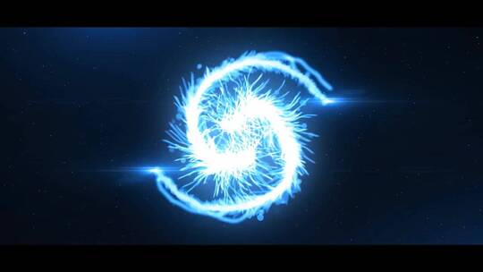 粒子涡旋转火花logo演绎AE模板