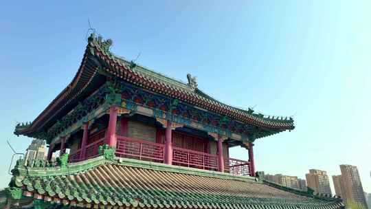 天津鼓楼钟楼国际地标历史寺庙建筑