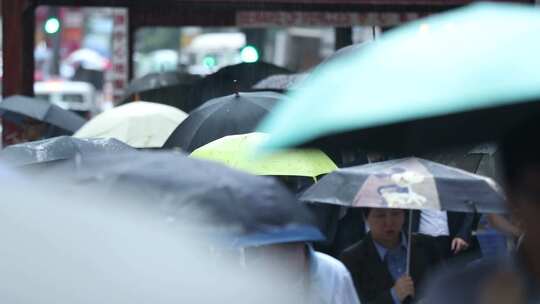 雨中的打伞的人们1