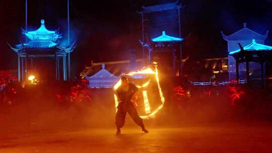 传统民俗文化焰火表演