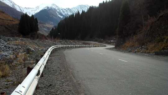 有道路、森林和山脉的景观