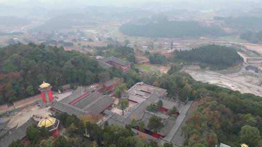 四川德阳罗江乡村冬季山野万佛寺附近03