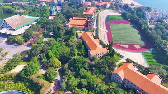 厦门大学校园航拍风景风光高校学校思明区