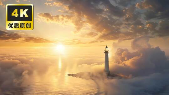 海岸灯塔壮丽景观海上灯塔希望照明海上标志