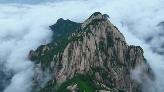 华山 云海 北峰 下棋亭 苍龙岭 航拍