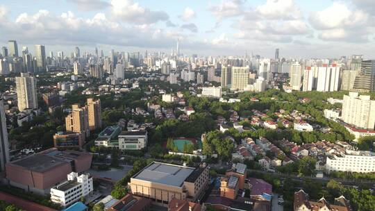 上海徐家汇全景 交通大学4K航拍