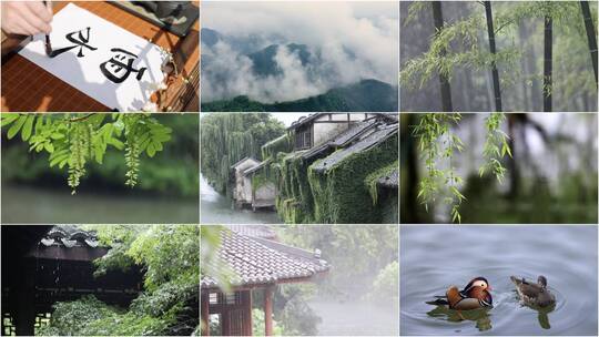 合集-雨水节气 雨中江南景色