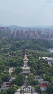 竖屏航拍重庆华岩旅游风景区华岩寺