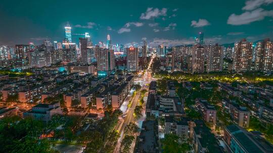 深圳_华强北路_红岭路_夜景4K