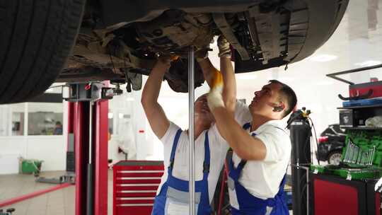 男人，技工，汽车，车库