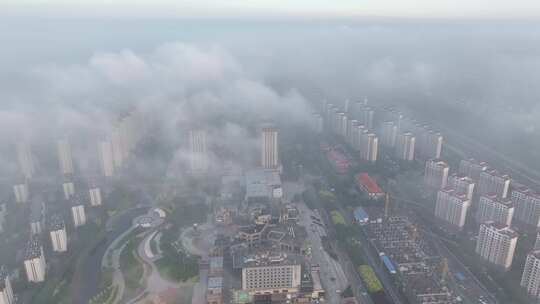 天津武清 城市云海航拍