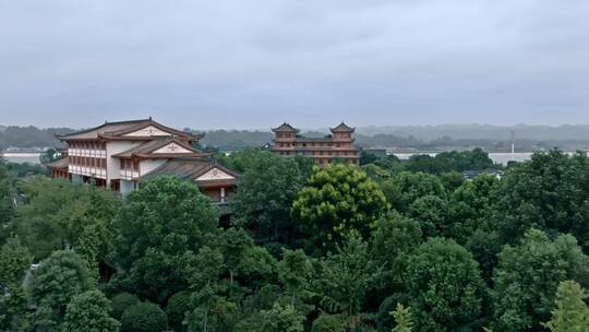 高清航拍眉山青神县神木园