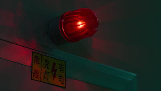 红色警报灯 生产车间 警示灯