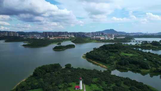 东莞松山湖景区航拍