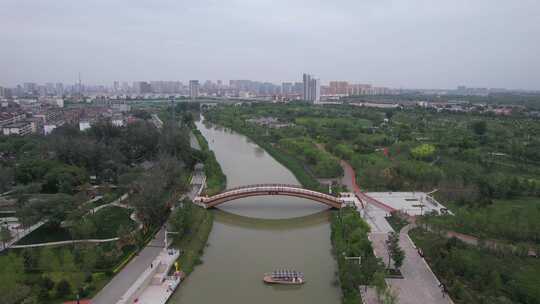 河北沧州城市风光航拍