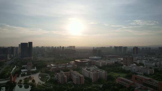 夕阳西下城市风景