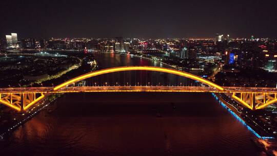 上海卢浦大桥推进镜头