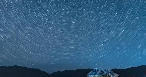 星轨延时摄影视频, 新疆阿勒泰地区白哈巴村