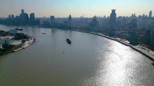 上海外滩黄浦江苏州河陆家嘴风景视频素材
