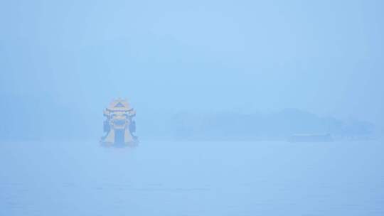 杭州雾西湖江南风景