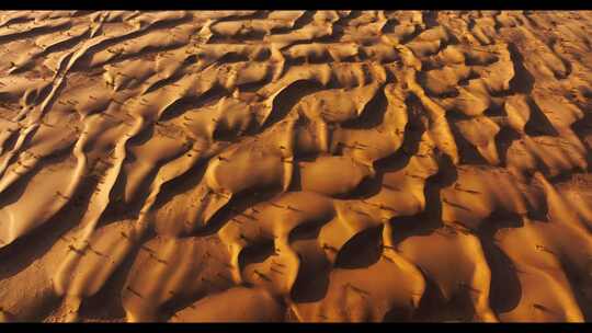 夕阳下的塔克拉玛干沙漠视频素材模板下载