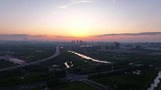 4K上海远眺陆家嘴航拍