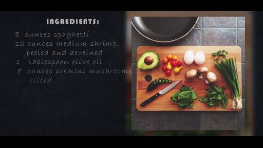时尚整洁食谱和烹饪图文介绍宣传视频AE模板