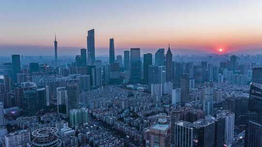 广州城市夜景地标延时合集