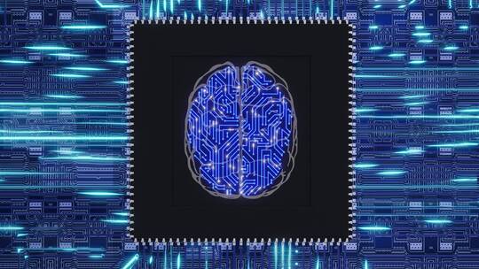 人工智能大数据计算机cpu芯片视频素材模板下载