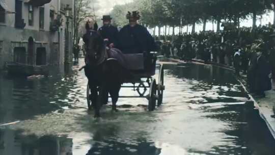 1896年法国街道发洪水