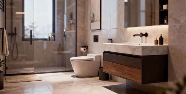 现代风格卫生间室内场景