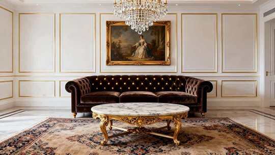 豪华客厅沙发茶几装饰场景