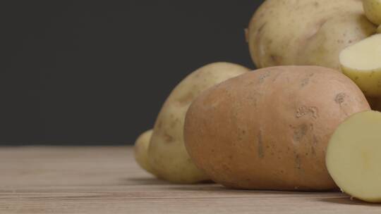 滑动拍摄的各种土豆