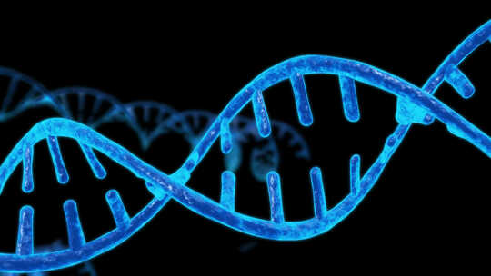 透明通道 蓝色DNA链 三维变换