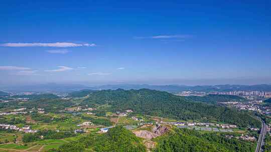 8K江西九江连绵山峰航拍延时