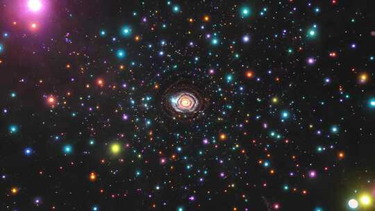 璀璨星空与星系合成背景